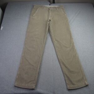 LEVIS Pants Mens 32x32 Beige XX Chino Authentic Fit Corduroy Straight Leg Big E